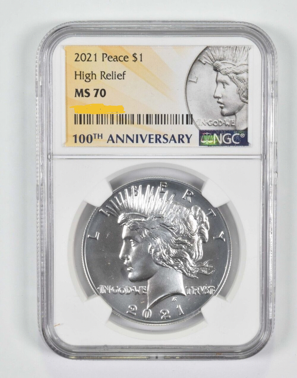2021 (MS70) Peace Silver Dollar NGC - 1921 Anniversary Year