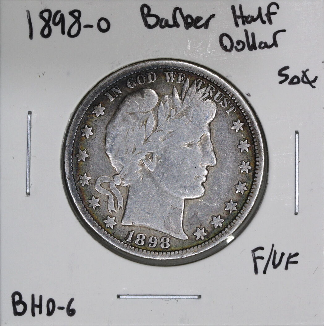 1898-O (F) Barber Half Dollar 50c Fine US Coin