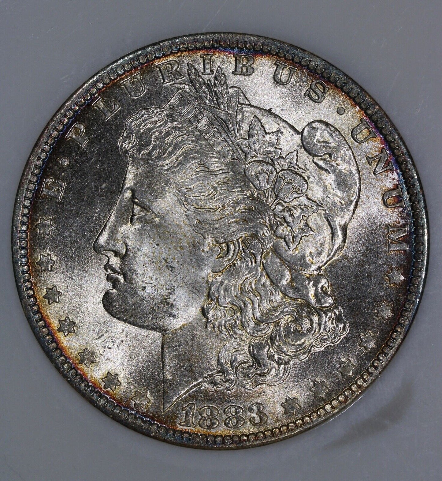 1883-O (MS64) Morgan Silver Dollar NGC Old Fatty Holder - Toned $1
