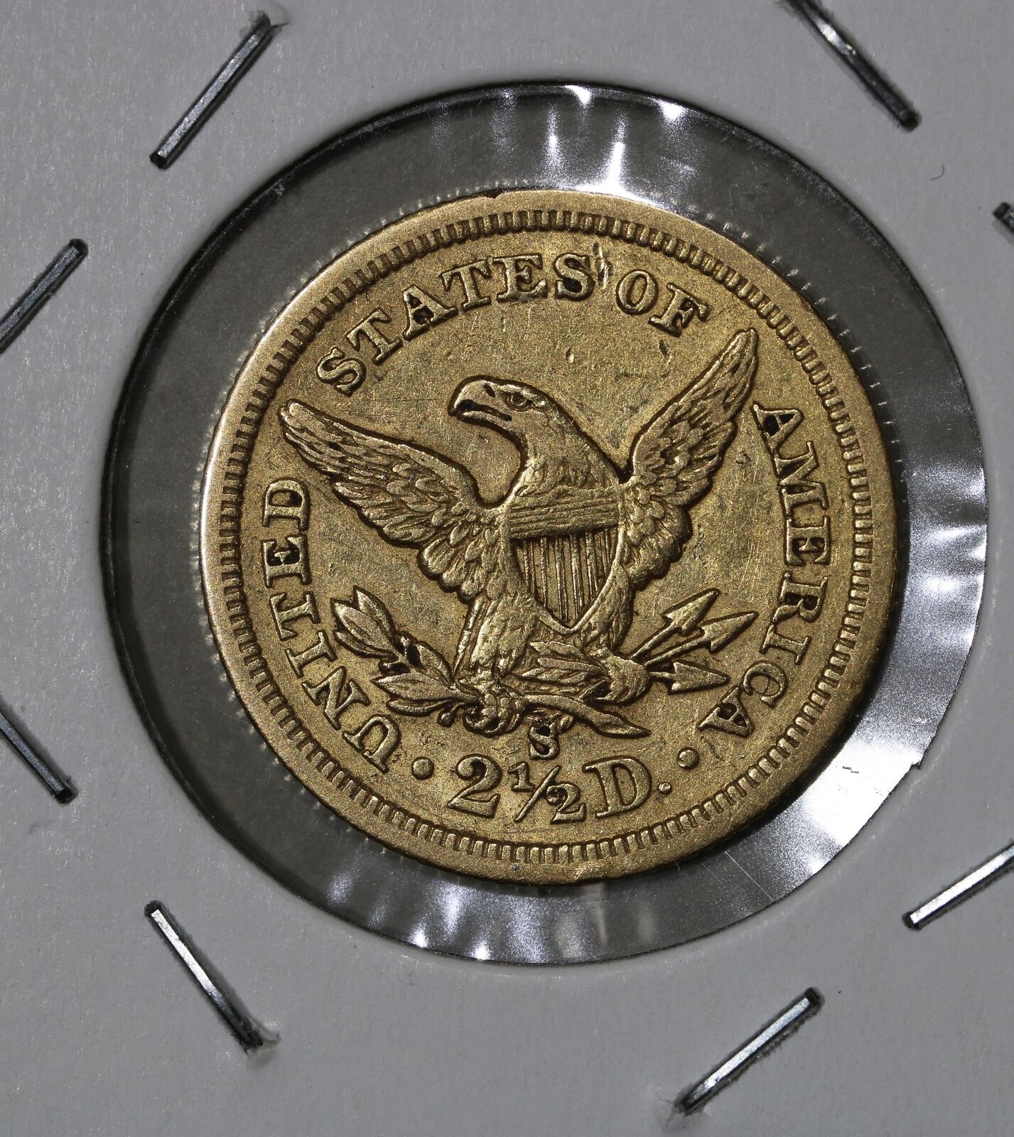 1873-S (AU/XF) $2.50 Liberty Head Quarter Eagle Gold US Coin $2.5