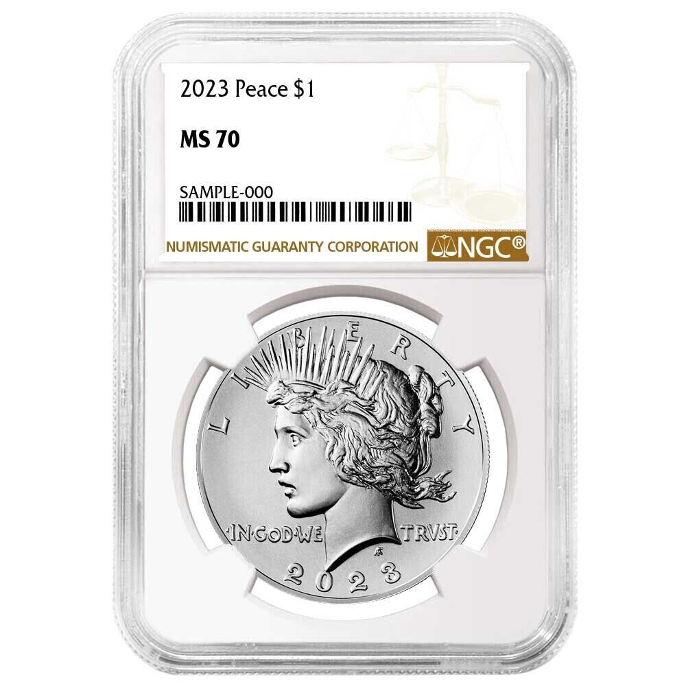 2023 Peace Silver Dollar $1 (MS70) NGC Brown Label - presale