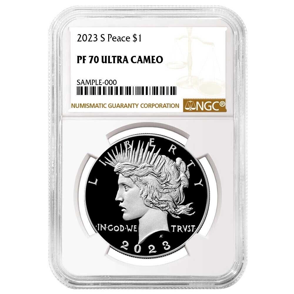 2023-S Proof Peace Silver Dollar (PF70 UC) NGC Brown Label