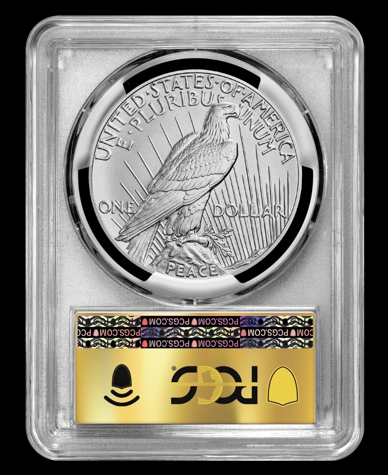 2023 Peace Dollar $1 (MS70) PCGS Advanced Release AR - Gold Foil Label