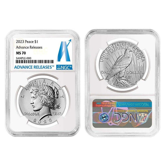 2023 Peace Silver Dollar (MS70) NGC Advance Releases (AR) - presale
