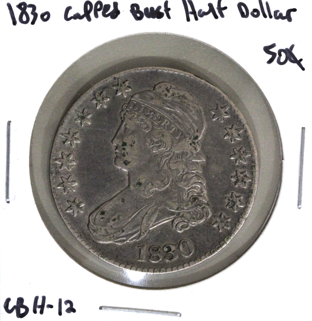 1830 (XF) Capped Bust Half Dollar 50c Large 0 - Extremely Fine US Coin