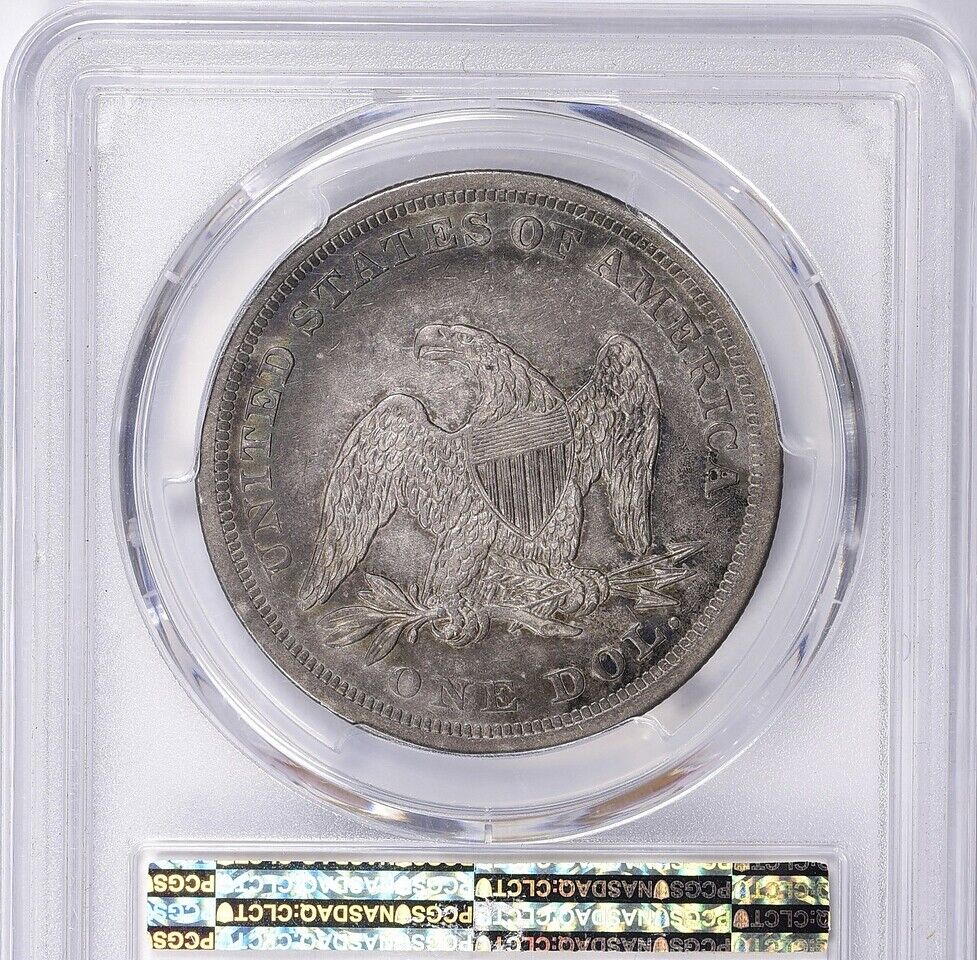 1841 (AU details) Seated Liberty Silver Dollar $1 PCGS Graded Coin