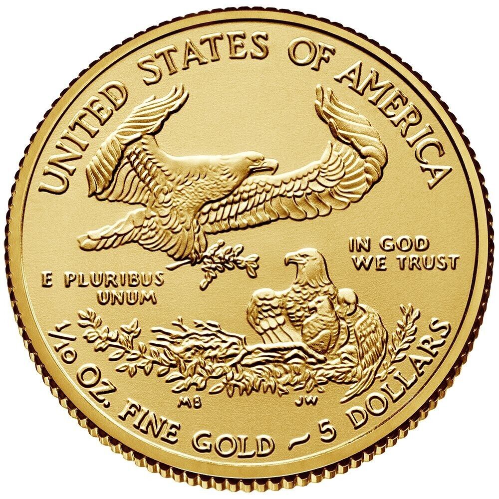 Random Year 1/10th American Gold Eagle $5 US Coin 0.1