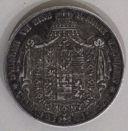 1846 2 Thaler 3 1/2 Gulden Freidrich Wilhelm IV Silver Coin