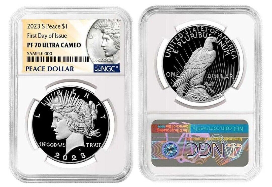 2023-S Proof Peace Silver Dollar (PF70) NGC First Day of Issue FDOI - FDI