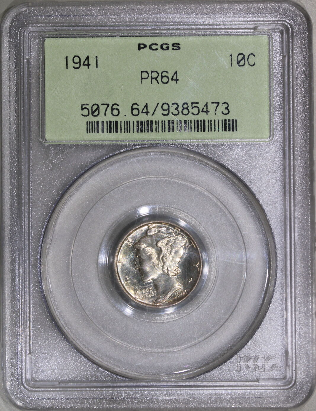 1941 (PR64) Proof Mercury Dime 10c PCGS Graded Coin OGH