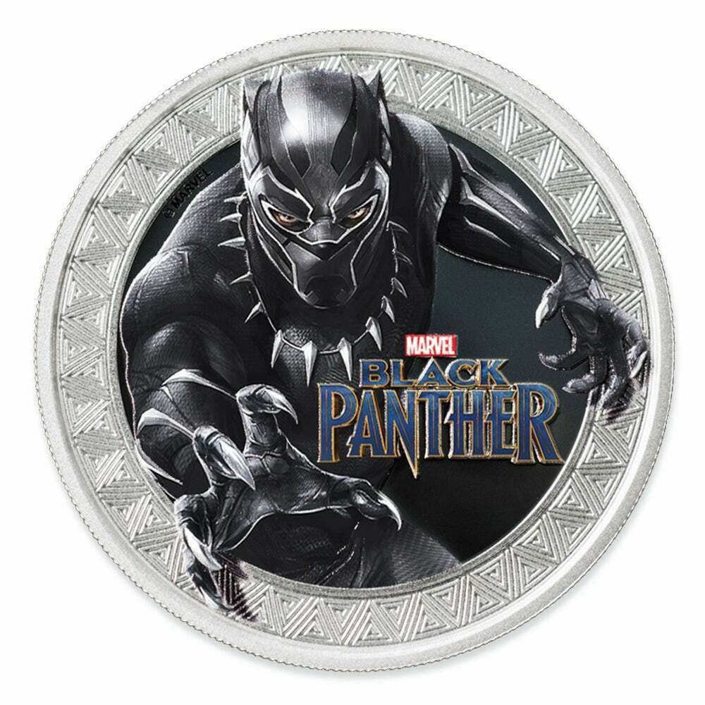 Marvel: 2018 1oz Pure Silver BLACK PANTHER Colorized Coin
