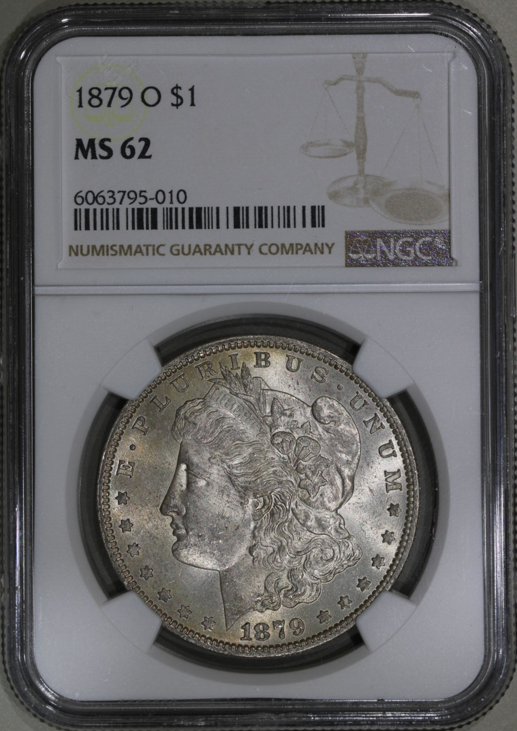 1879-O (MS62) Morgan Silver Dollar $1 NGC Graded Coin