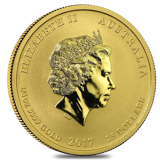 2013 1/4 oz BU Gold Lunar Year of The Snake Perth Mint - Australia $25 Dollar
