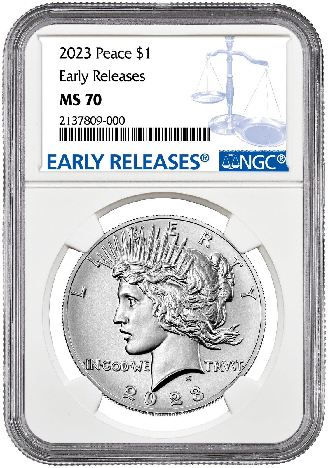 2023 Peace Silver Dollar (MS70) NGC Early Releases ER -presale