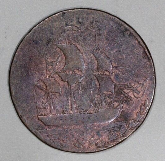 1791 United Kingdom 1/2 Half Penny Token Lothian - Edinburgh Copper Bristol