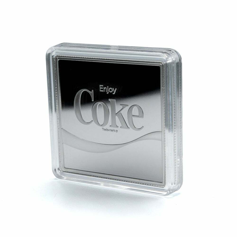 Coca-Cola: 2021 1oz Pure Silver ARDEN SQUARE Coin
