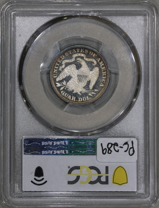 1882 (PR64 DCAM) Proof Seated Liberty Quarter 25c PCGS Graded Coin