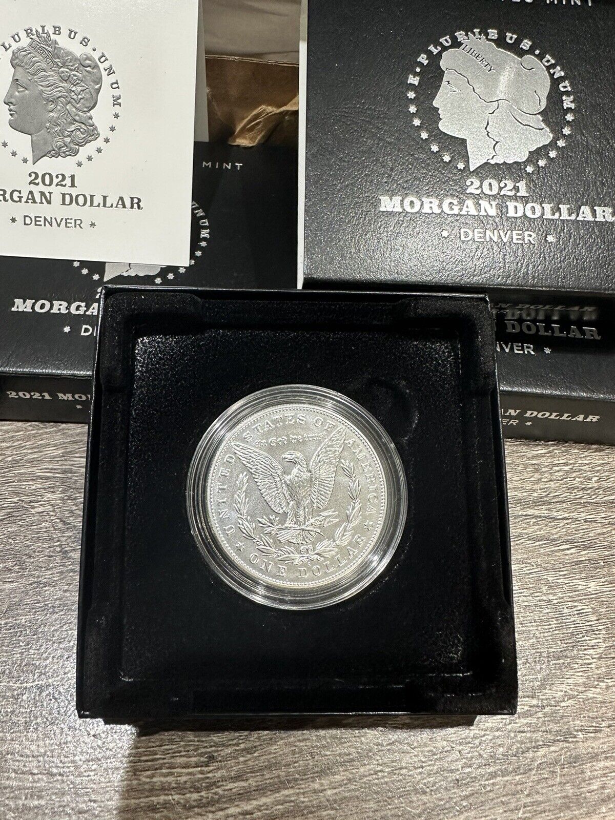 2021-D Morgan Silver Dollar w/ OGP & COA - 21XG - Denver