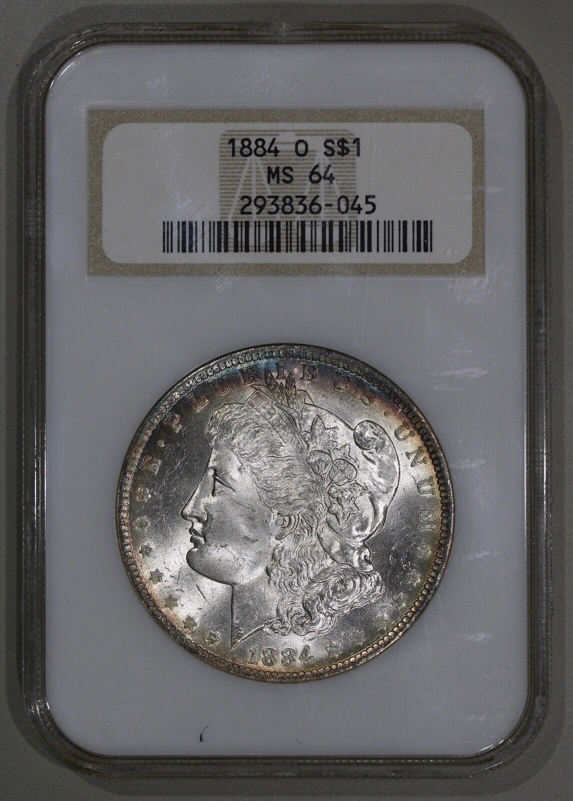 1884-O (MS64) Morgan Silver Dollar NGC Old Fatty Holder - Toned $1