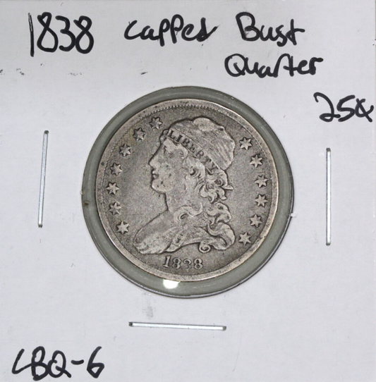 1838-P (VF/XF) Capped Bust Quarter 25c - Very/Extremely Fine US Coin