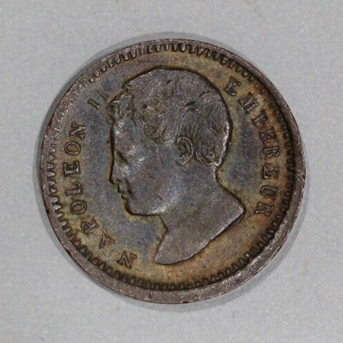1816 France Essai Pattern Napoleon II 1 Centime Bronze Coin TONED