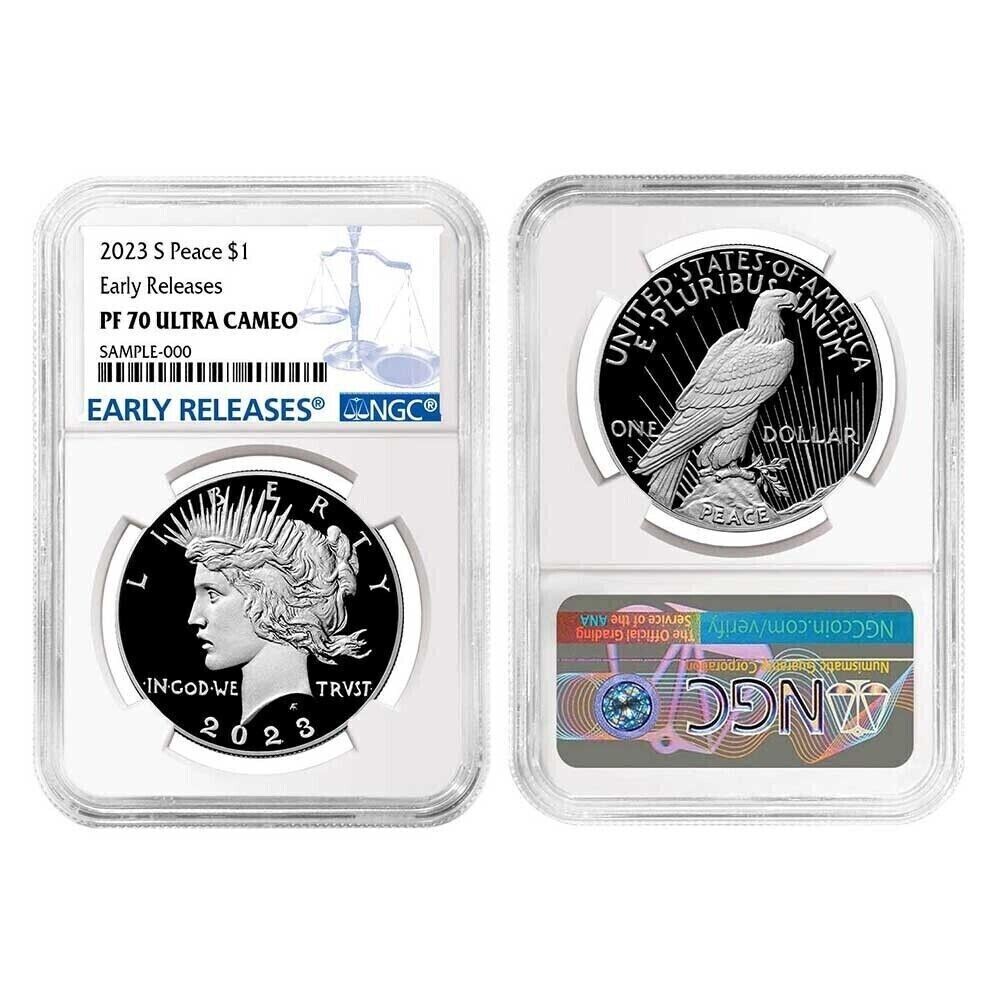 2023-S Proof Peace Silver Dollar (PF70) NGC Early Releases ER